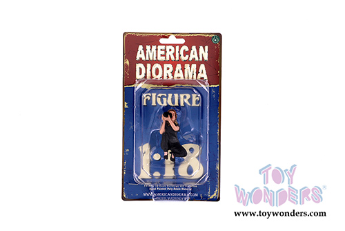 American Diorama Figurine - Weekend Car Show Figure III (1/18  scale, Black/Gray) 38211