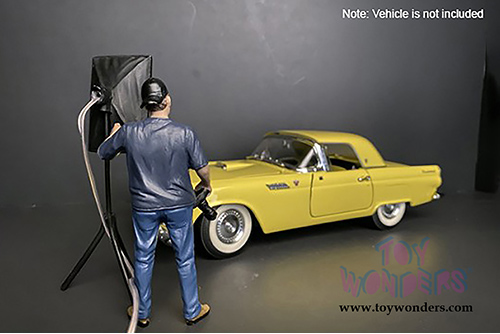 American Diorama Figurine - Weekend Car Show Figure V (1/18  scale, Blue/Gray) 38213