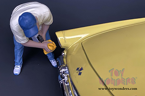 American Diorama Figurine - Weekend Car Show Figure VI (1/24  scale, Blue/cream) 38314