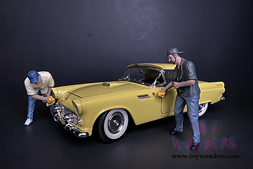 American Diorama Figurine - Weekend Car Show Figure VI (1/24  scale, Blue/cream) 38314