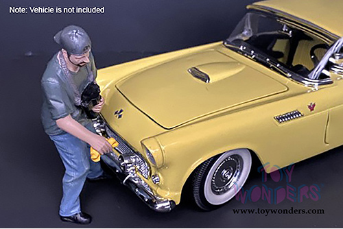 American Diorama Figurine - Weekend Car Show Figure VII (1/24  scale, Blue/Gray) 38315