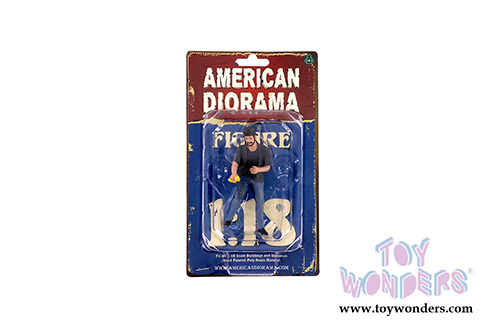 American Diorama Figurine - Weekend Car Show Figure VII (1/18  scale, Blue/Gray) 38215