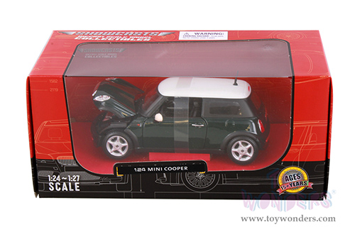Showcasts® Collectibles - Mini Cooper (1/24 scale diecast model car, Dark Green) 38219GN MAP: $22.99