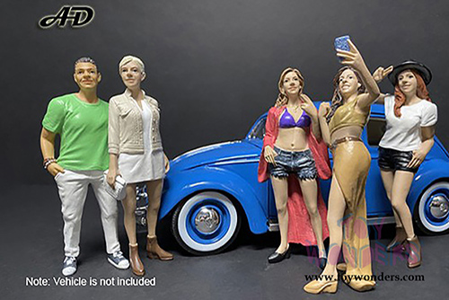 American Diorama Figurine - Partygoers Figure IX (1/18  scale, White/Lime Green) 38229