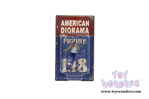 American Diorama Figurine - Sitting Lovers Figure I (1/18  scale, Blue/Green) 38230