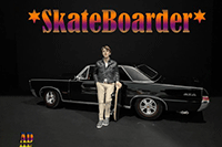 Show product details for American Diorama Figurine - Skateboarder Figure III (1/18 scale, Beige/Black) 38242