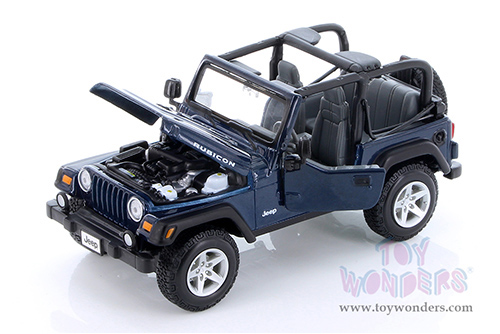 Showcasts® Collectibles - Jeep® Wrangler Rubicon Convertible (1/27 scale diecast model car, Blue)  38245BU MAP: $22.99
