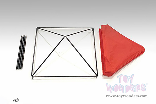 American Diorama Accesories - Canopy Set (1/18 scale, Black Frame with Red Canopy cover) AD-38248