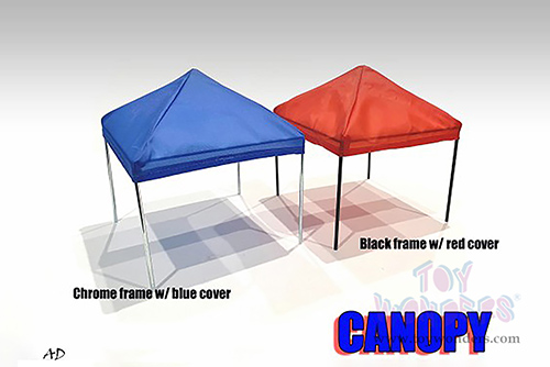 American Diorama Accesories - Canopy Set (1/18 scale, Black Frame with Red Canopy cover) AD-38248