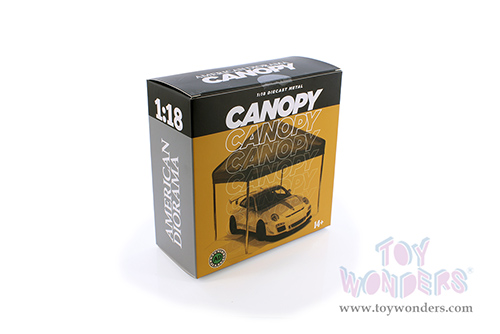 American Diorama Accesories - Canopy Set (1/18 scale, Black Frame with Red Canopy cover) AD-38248