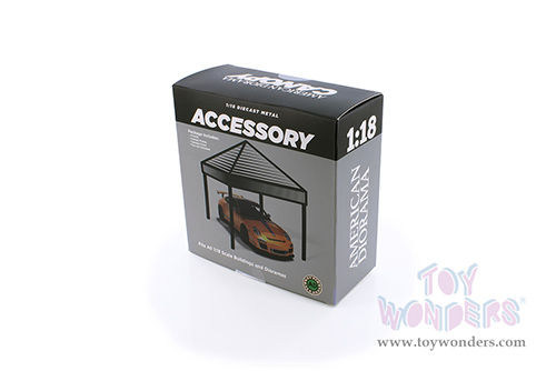 American Diorama Accesories - Canopy Set (1/18 scale, Silver Frame with Blue Canopy cover) AD-38249