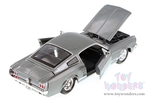 Showcasts® Collectibles - Ford Mustang GT-500 Hardtop (1967, 1/24 scale diecast model car, Gray) 38260GY MAP: $22.99