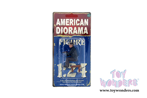 American Diorama Figurine - The Chop Shop Mr. Lugnut Figure (1/24 scale, Black/Blue) 38262