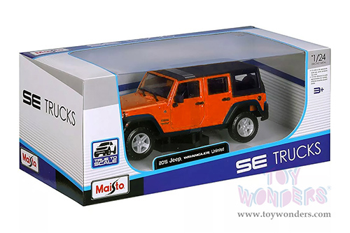 Maisto - Special Edition Trucks | Jeep® Wrangler Unlimited (2015, 1/24 scale diecast model car, Orange) 38268OR
