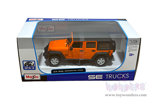 Maisto - Special Edition Trucks | Jeep® Wrangler Unlimited (2015, 1/24 scale diecast model car, Orange) 38268OR