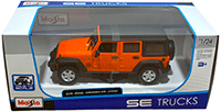 Show product details for Maisto - Special Edition Trucks | Jeep® Wrangler Unlimited (2015, 1/24 scale diecast model car, Orange) 38268OR