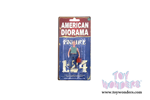 American Diorama Figurine - Mechanic Classic Sam with Toolbox (1/24 scale, Blue/Green) 38280