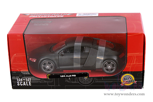 Showcasts® Collectibles - Audi R8 Hard Top (1/24 scale diecast model car, Matte Black) 38281BK MAP: $22.99