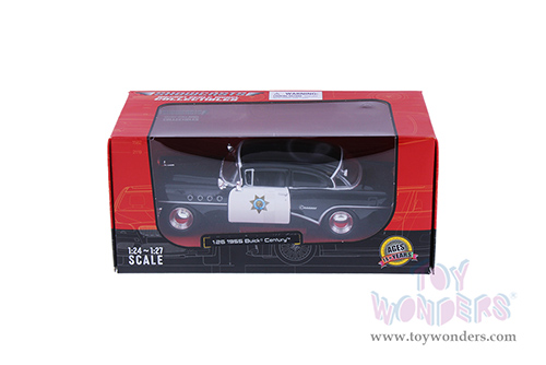 Showcasts® Collectibles - Buick® Century™ California Highway Patrol (1955, 1/24 scale diecast model car, Black) 38295BK MAP: $22.99