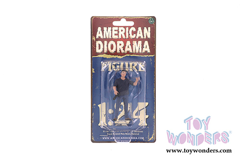 American Diorama Figurine - Weekend Car Show Figure V (1/24  scale, Blue/Gray) 38313