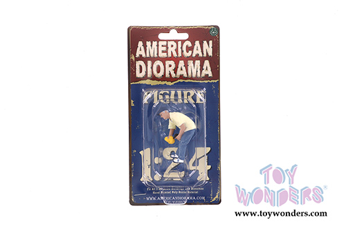 American Diorama Figurine - Weekend Car Show Figure VI (1/24  scale, Blue/cream) 38314