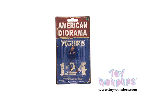 American Diorama Figurine - Sitting Mechanic Figure II (1/24 scale, Blue) 38333