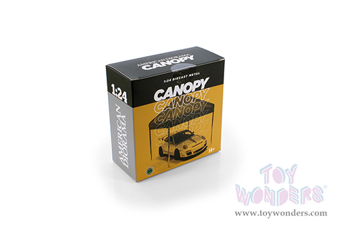 American Diorama Accesories - Canopy Set  (1/24 scale, Silver Frame with Blue Canopy cover) 38349