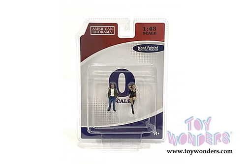 American Diorama Figurine - 70's Style Figures Set I (1/43 scale, Asstd.) 38351