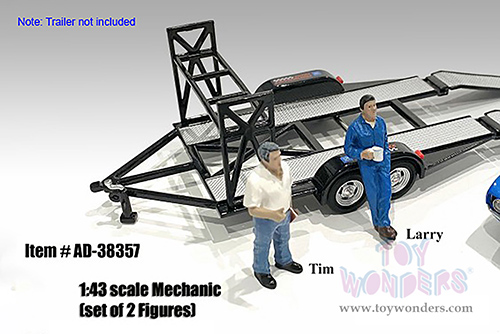 American Diorama Figurines - Mechanic Set I "Tim and Larry" (Set of 2 figurines, 1/43 scale, Blue) 38357