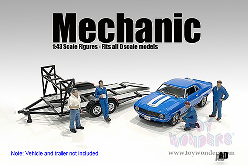 American Diorama Figurines - Mechanic Set I "Tim and Larry" (Set of 2 figurines, 1/43 scale, Blue) 38357
