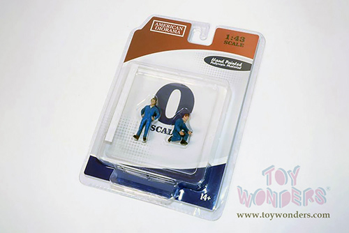 American Diorama Figurines - Mechanic Set II "John and Tony" (Set of 2 figurines, 1/43 scale, Blue) 38358