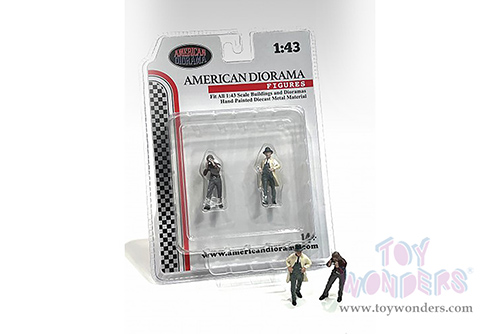 American Diorama Figurine - Race Day Metal Figures Set 3 (1/43 scale, Asstd.) 38361