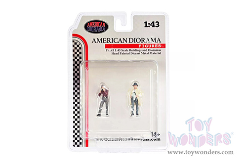 American Diorama Figurine - Race Day Metal Figures Set 3 (1/43 scale, Asstd.) 38361