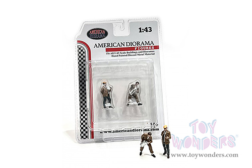 American Diorama Figurine - Race Day Metal Figures Set 4 (1/43 scale, Asstd.) 38362