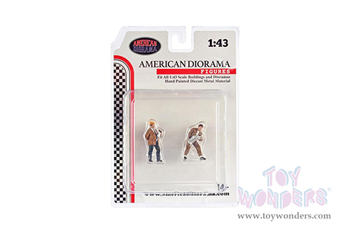 American Diorama Figurine - Race Day Metal Figures Set 4 (1/43 scale, Asstd.) 38362