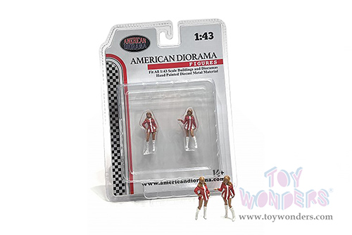 American Diorama Figurine - Race Day Metal Figures Set 6 (1/43 scale, Asstd.) 38364