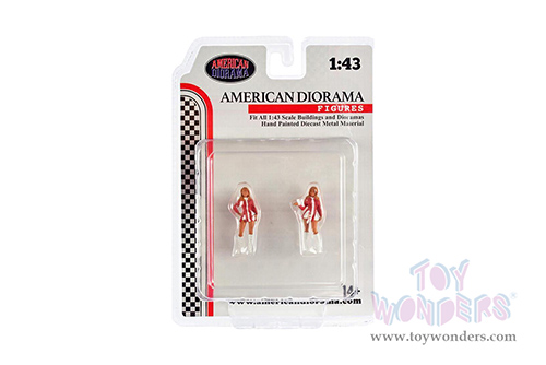 American Diorama Figurine - Race Day Metal Figures Set 6 (1/43 scale, Asstd.) 38364