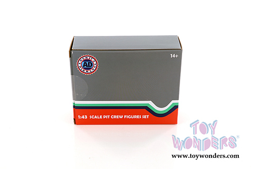 American Diorama Figurines - Formula One F1 Pit Crew Team Blue - Set of 7 Figures and accessories (1/43 scale, Blue) 38384