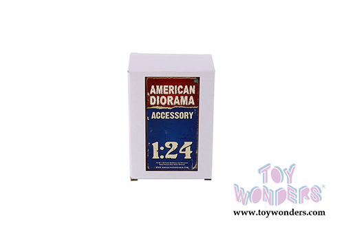 American Diorama Accessories - Park Bench - Set of 2 (1/24  scale, Brown) 38436