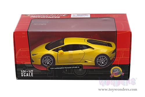 Showcasts® Collectibles - Lamborghini Huracán LP 610-4 (1/24 scale diecast model car, Yellow) 38509YL MAP: $22.99