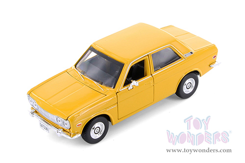 Showcasts® Collectibles - Datsun 510 Hardtop (1971, 1/24 scale diecast model car, Yellow) 38518YL MAP: $22.99