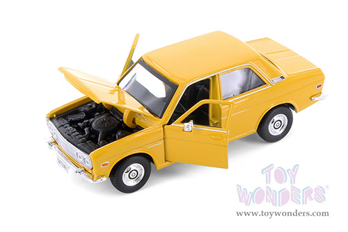Showcasts® Collectibles - Datsun 510 Hardtop (1971, 1/24 scale diecast model car, Yellow) 38518YL MAP: $22.99