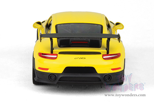 Showcasts® Collectibles - Porsche 911 GT2 RS Hardtop (2018, 1/24 scale diecast model car, Yellow/Black) 38523YL MAP: $22.99