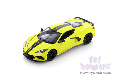 Showcasts® Collectibles - Chevrolet® Corvette® Stingray Coupe Z51 Hardtop (2020, 1/24 scale diecast model car, Yellow) 38527YL MAP: $22.99