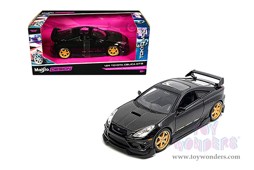 Maisto Design - Tokio Mod | Toyota Celica GT-S (1/24 scale diecast model car, Black) 38544BK