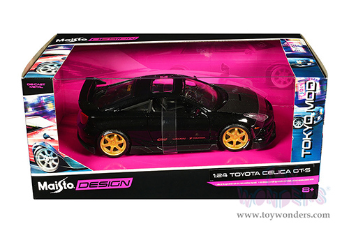 Maisto Design - Tokio Mod | Toyota Celica GT-S (1/24 scale diecast model car, Black) 38544BK