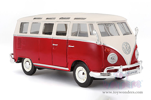 Showcasts® Collectibles - Volkswagen Van "Samba" (1/25 scale diecast model car, Red) 38956R MAP: $22.99