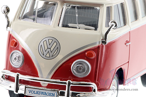 Showcasts® Collectibles - Volkswagen Van "Samba" (1/25 scale diecast model car, Red) 38956R MAP: $22.99