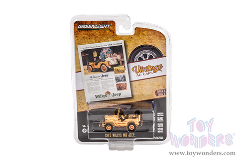Greenlight - Vintage Ad Cars Series 5 | Willys MB Jeep® "The Universal Jeep®" (1945, 1/64 scale diecast model car, Cream) 39080A/48
