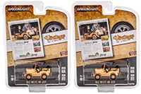 Greenlight - Vintage Ad Cars Series 5 | Willys MB Jeep® "The Universal Jeep®" (1945, 1/64 scale diecast model car, Cream) 39080A/48